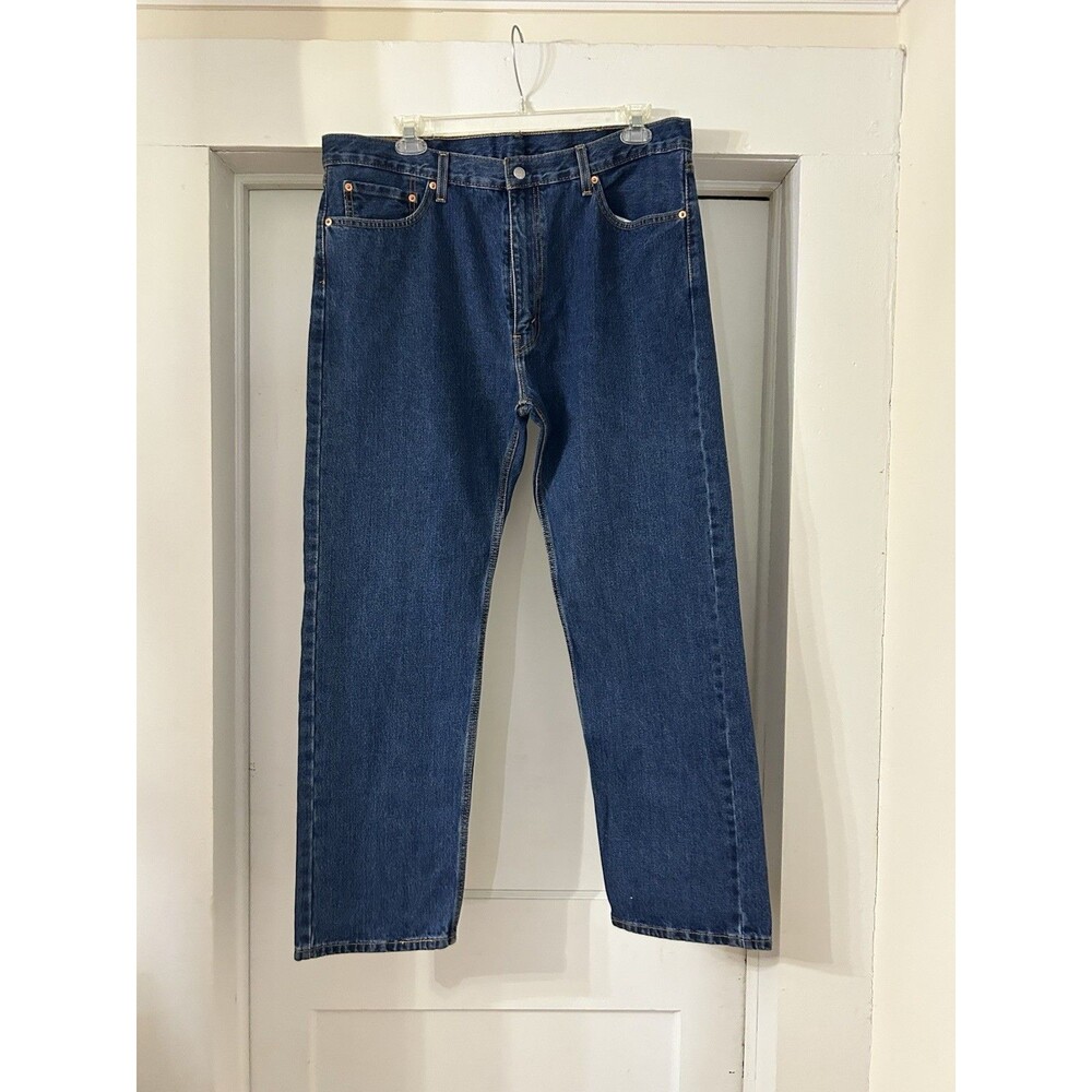 Levi's 505 Jeans Mens 40x32 Blue Straight Leg Regular Fit Denim Workwear Pants